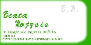 beata mojzsis business card